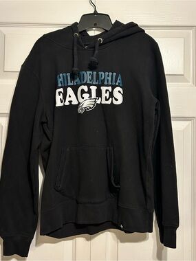 '47 Black Hoodie with White Logo Patch